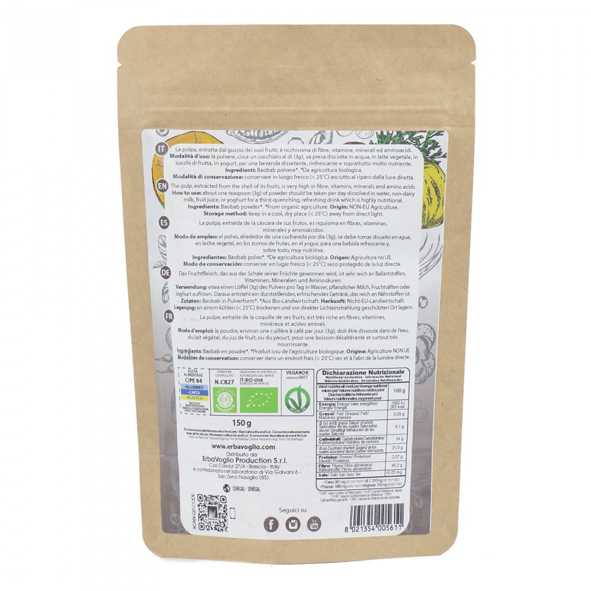 Baobab Polvere Bio 150g-3