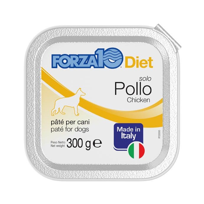 Forza10 Solo Diet Pollo Paté Per Cani Adulti Vaschetta 300g-1