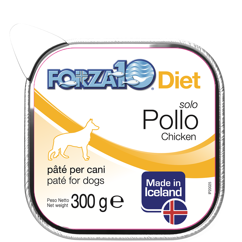 Forza10 Solo Diet Pollo Paté Per Cani Adulti Vaschetta 300g-1