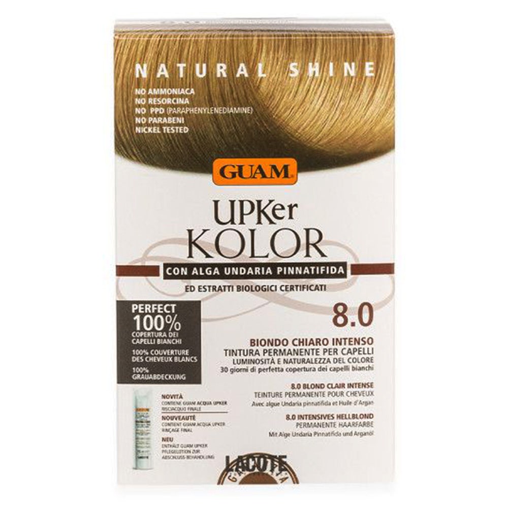 Guam Upker Kolor Tinta Capelli 8,0 Biondo Chiaro Intenso-4