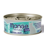 Monge Natural Fantasia Di Mare Con Pollo Cibo Umido Per Gatti Adulti 80g-1