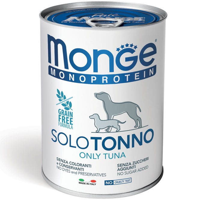 Monge Monoprotein Solo Tonno Cibo Umido Per Cani Adulti 400g-2
