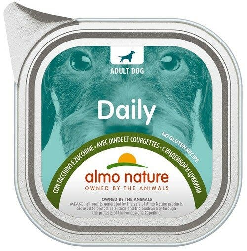 Almo Nature Daily Menu Cibo Umido Tacchino E Zucchine Cani Adulti Vaschetta 100g-2