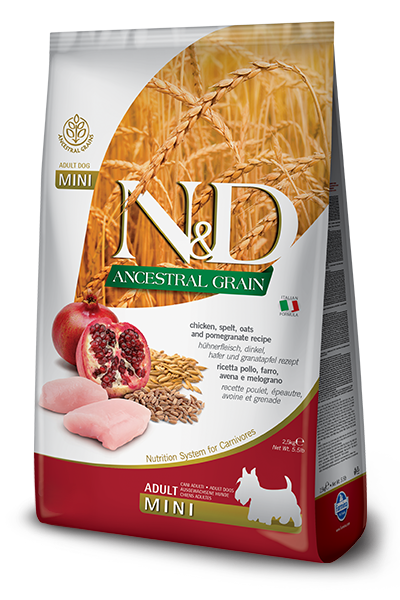 Farmina N&D Ancestral Grain Pollo E Melograno Cani Adulti Taglia Mini Sacco 7kg-1