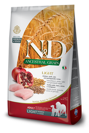 Farmina N&D Ancestral Grain Light Pollo E Melograno Cani Adulti Taglia Media E Grande Sacco 2,5kg-1