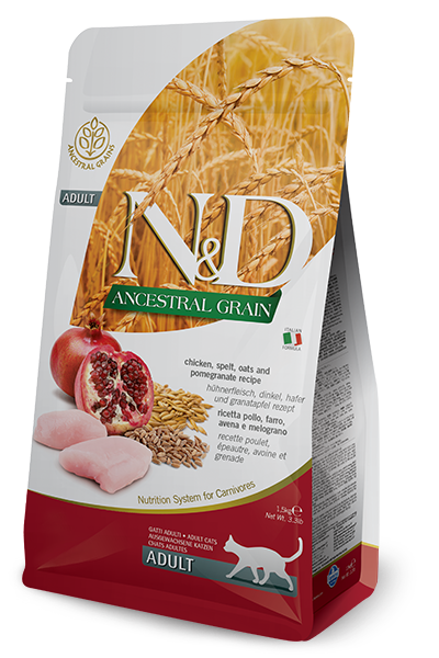 Farmina N&D Ancestral Grain Pollo E Melograno Gatti Adulti Sacco 5kg-1