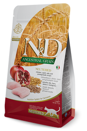 Farmina N&D Ancestral Grain Neutered Pollo E Melograno Gatti Adulti Sterilizzati Sacco 5kg-1