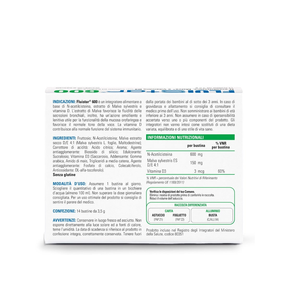 Fluistar 600 14 Bustine -3