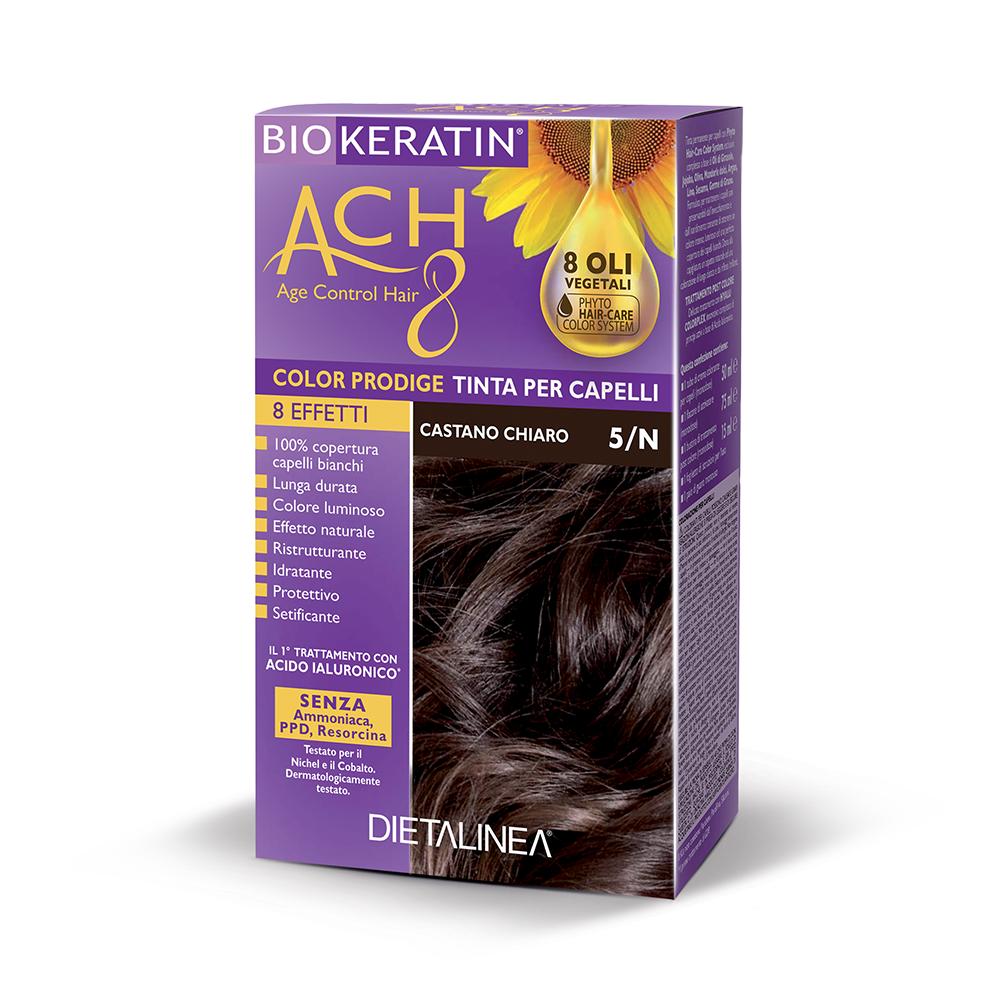 Biokeratin Ach8 Tinta per Capelli Castano Chiaro 5/N 1 Pezzo-1