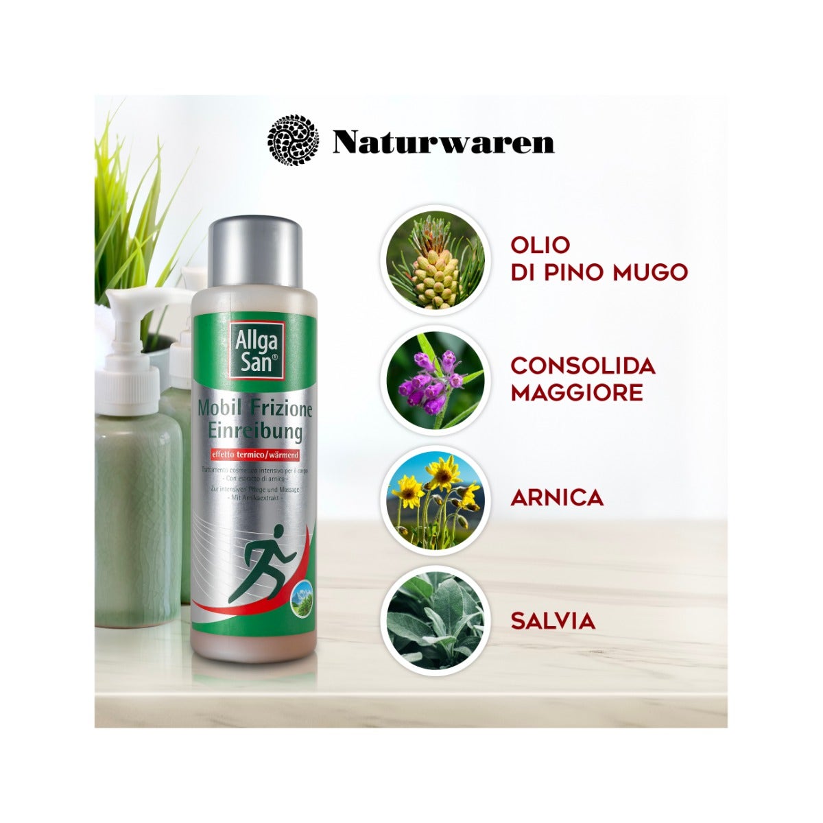 Allga Friz Einreibung Frizione Crema Balsamica Piedi 250ml-2