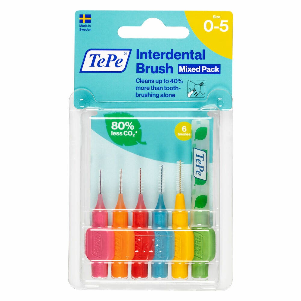 TePe Original Confezione Mista Scovolini Per Pulizia Interdentale Misure ISO 0-5 6 Pezzi-1
