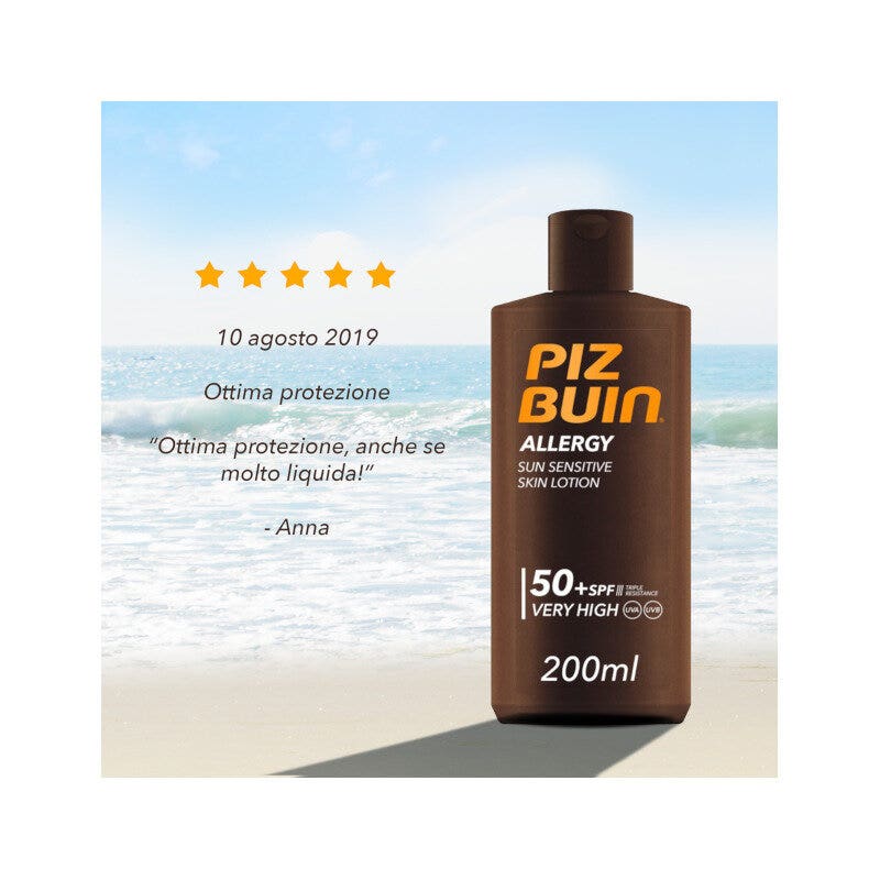 Piz Buin Allergy Lozione Fluida Corpo SPF50+ Protezione Molto Alta 200ml-7