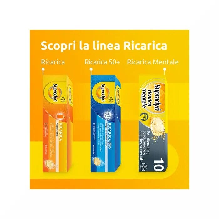 Supradyn Ricarica Integratore Vitamine e Sali Minerali 15 Compresse Effervescenti-39