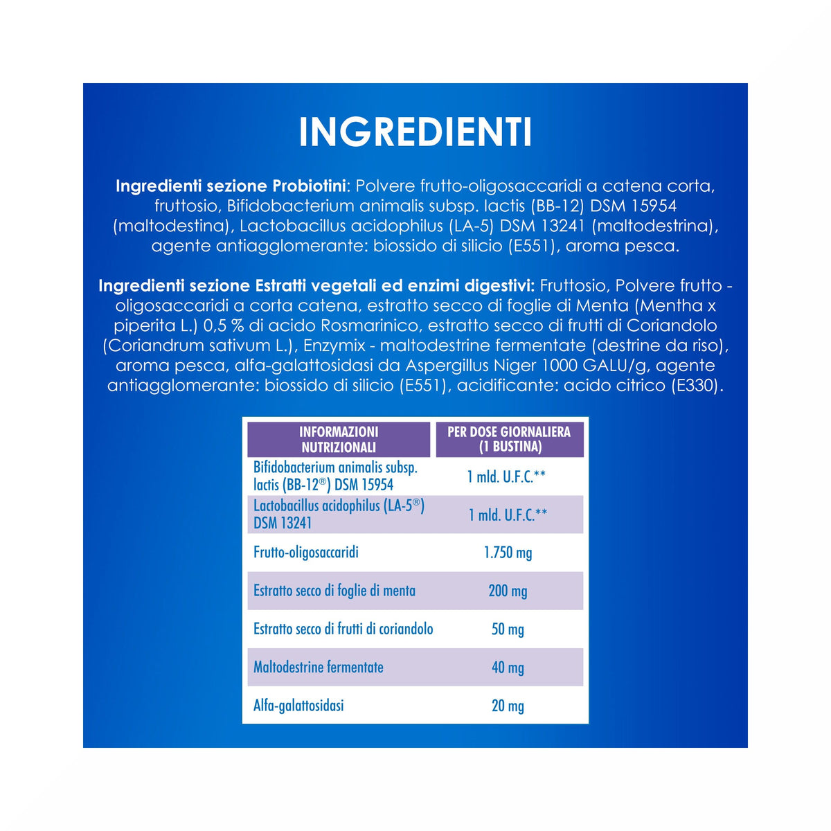 Enterogermina Gonfiore Probiotici Enzimi Digestivi Fermenti Lattici Adulti Contro Gonfiore Addominale 20 Bustine-40