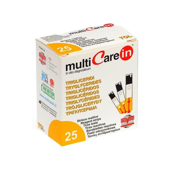 Multicare In Trigliceridi Test Strisce Con Aspriazione Capillare 25 Pezzi-3