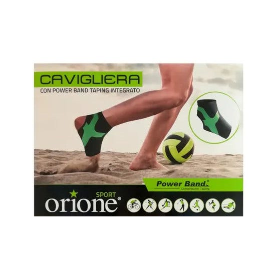 Orione Cavigliera Con Taping Integrato Power Band Nero Sinistro Taglia L 489-1
