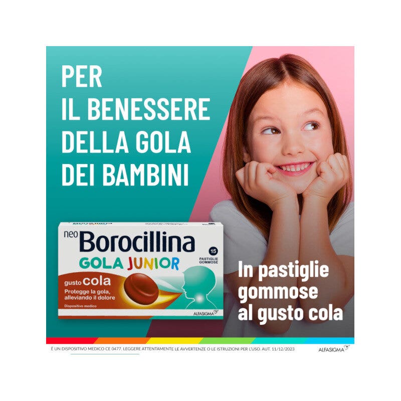 Neoborocillina Gola Junior 15 Pastiglie Gommose-4