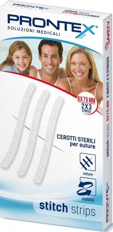 Prontex Stitch Strips 6x75 mm 6 Pezzi-2