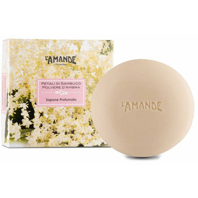 L'Amande Aromatique Sapone Profumato Petali Sambuco/Polvere D'Ambra 150g-2