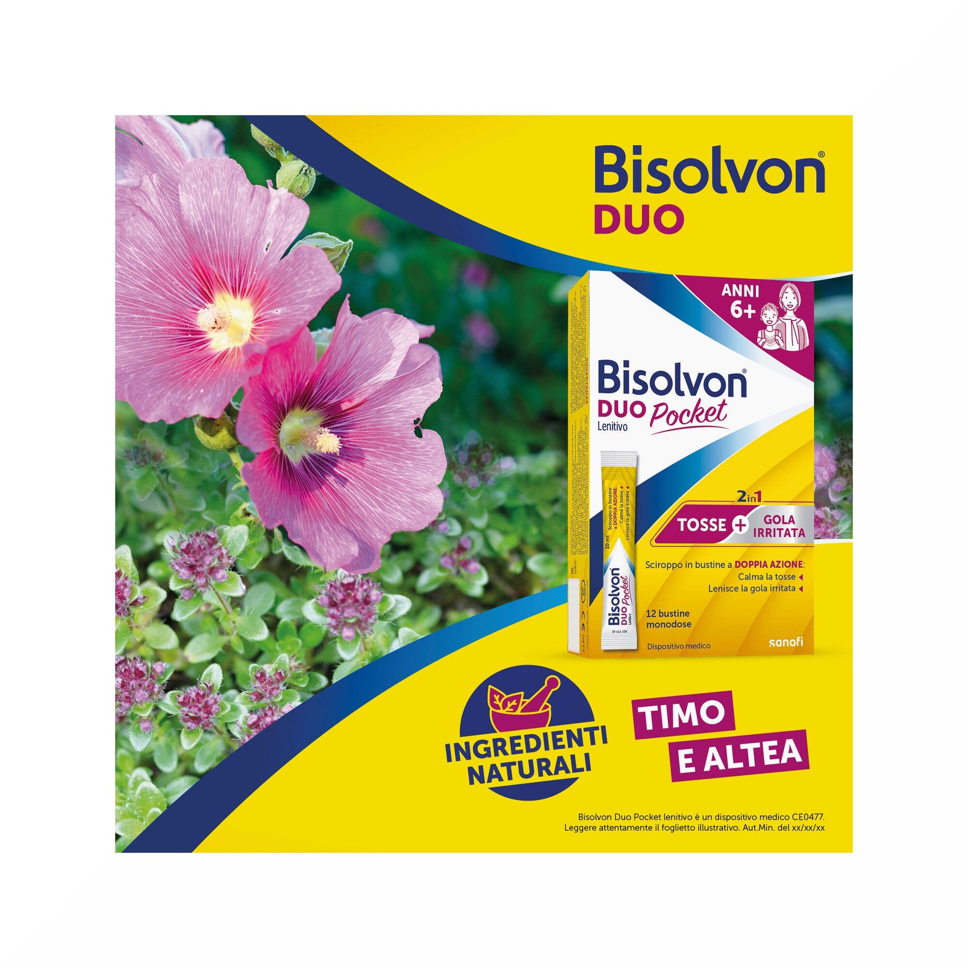 Bisolvon Duo Pocket Lenitivo Sciroppo in Bustina Contro Tosse e Gola Irritata, Adulti Bambini, 12 Bustine Monodose-19