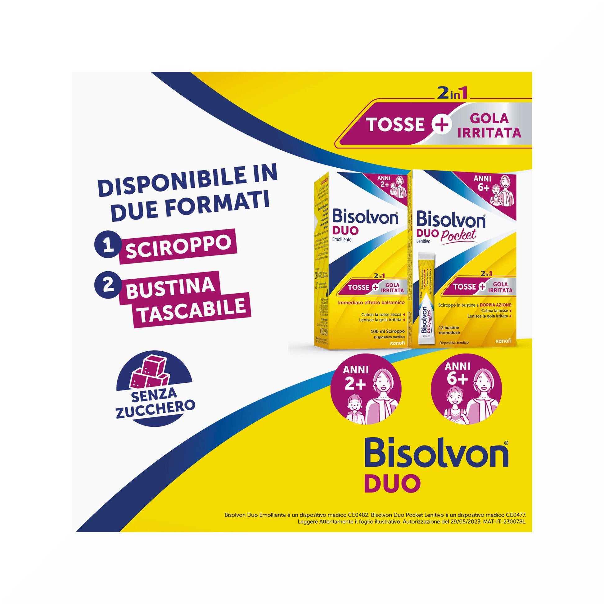 Bisolvon Duo Pocket Lenitivo Sciroppo in Bustina Contro Tosse e Gola Irritata, Adulti Bambini, 12 Bustine Monodose-21