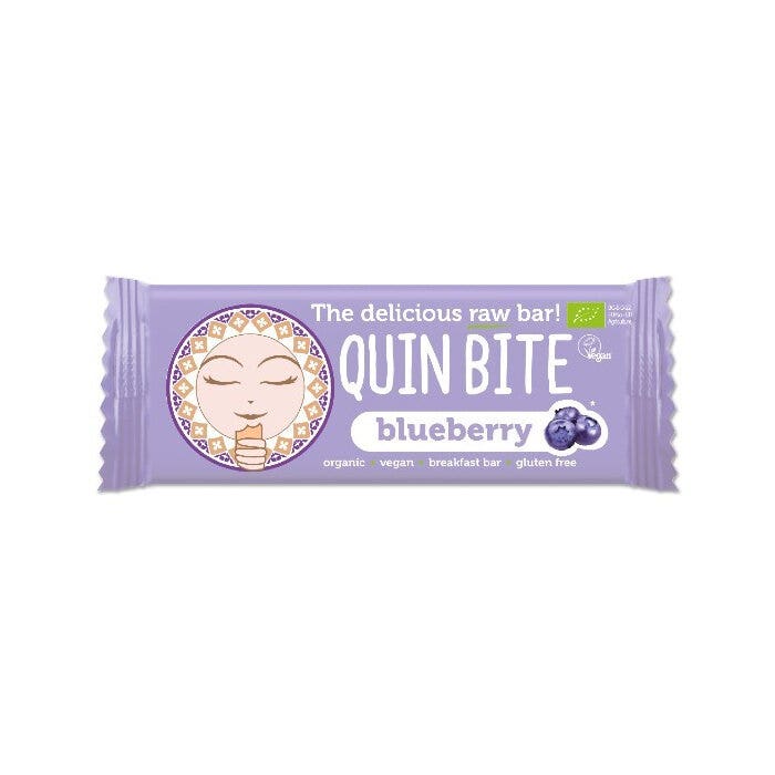 Quin Bite Barretta Cruda Al Mirtillo Senza Glutine 30g-1