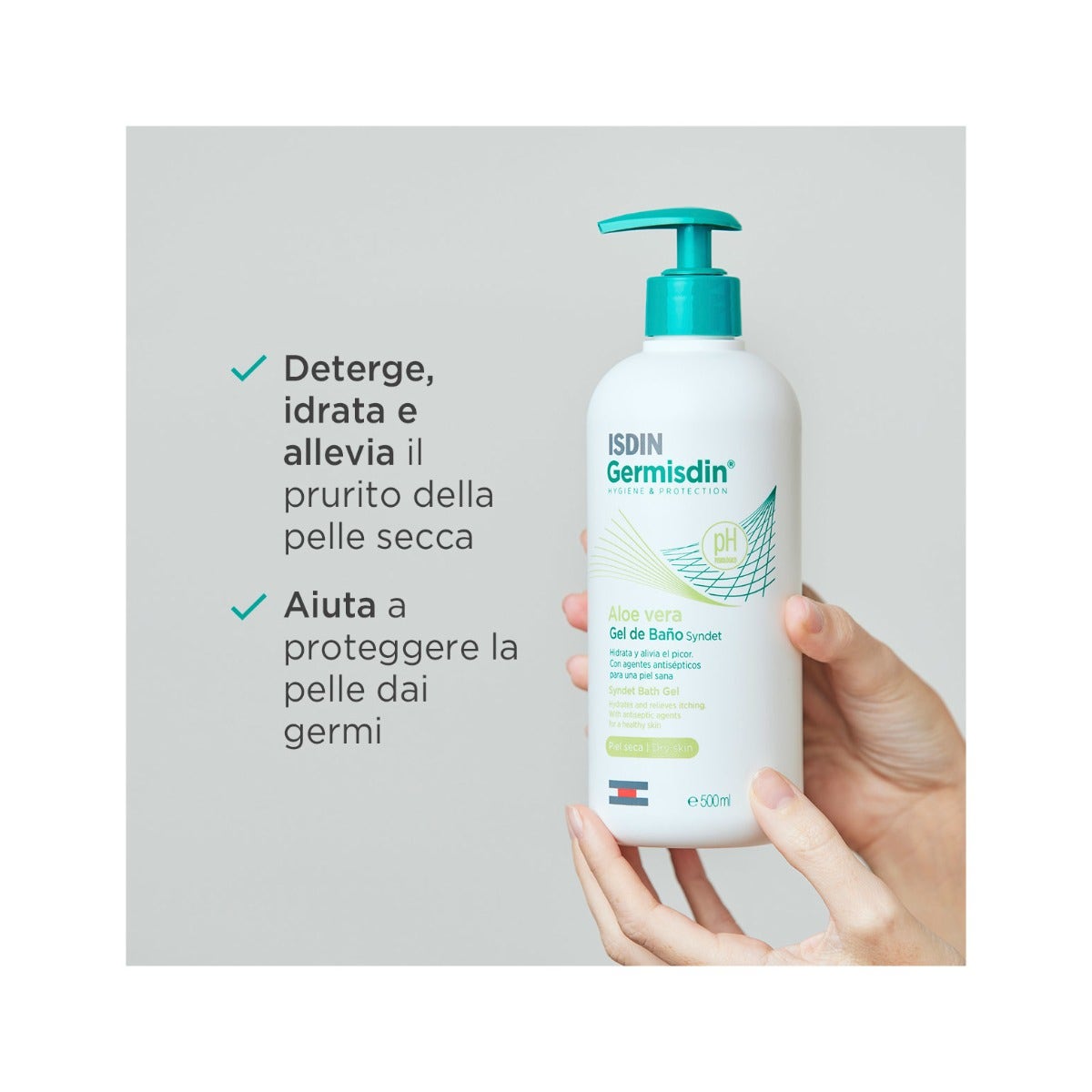Isdin Germisdin Aloe Vera Igiene Corpo Quotidiana 500ml-3
