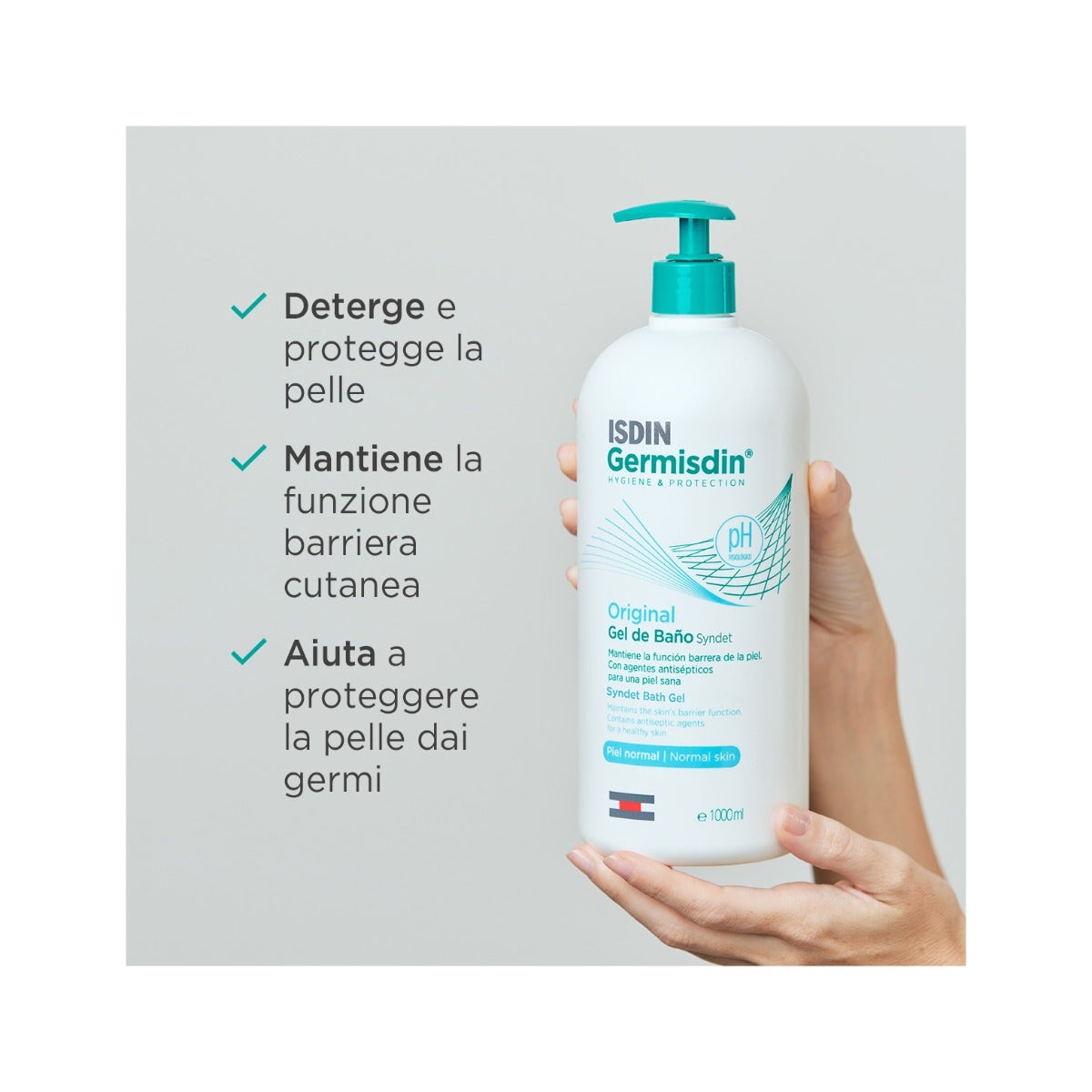 Isdin Germisdin Igiene Corpo Quotidiana 1 Litro-3