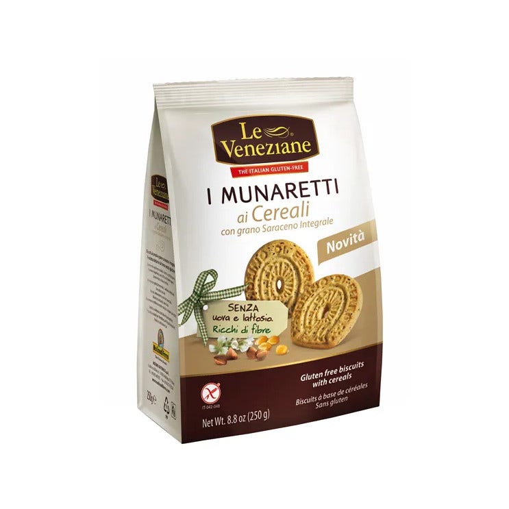 Le Veneziane Munaretti Biscotti Cereali Grano Saraceno Integrale 250g-2