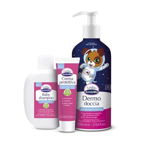 Euphidra Amido Mio L'astronave dei Cuccioli Dermodoccia 500ml + Shampoo 200ml + Crema 50ml-8