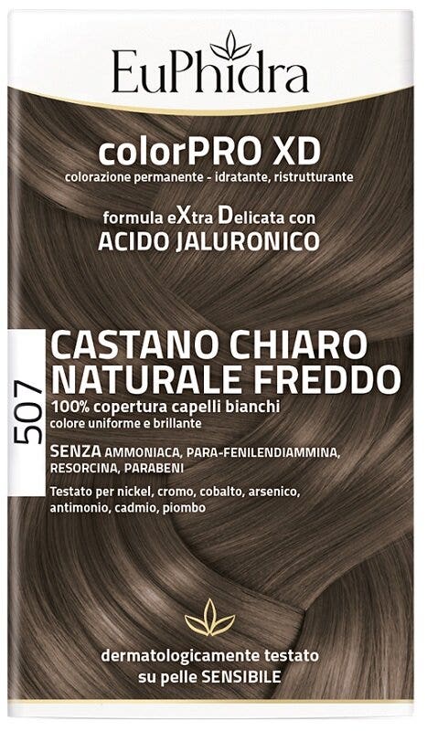 Euphidra ColorPro XD Kit Tinta Capelli 507 Castano Chiaro Naturale Freddo-2