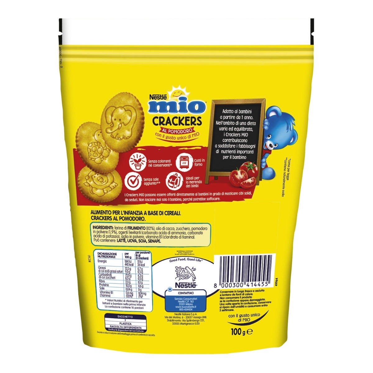 Nestlè Mio Crackers Al Pomodoro Da 12 Mesi Sacchetto 100g-3