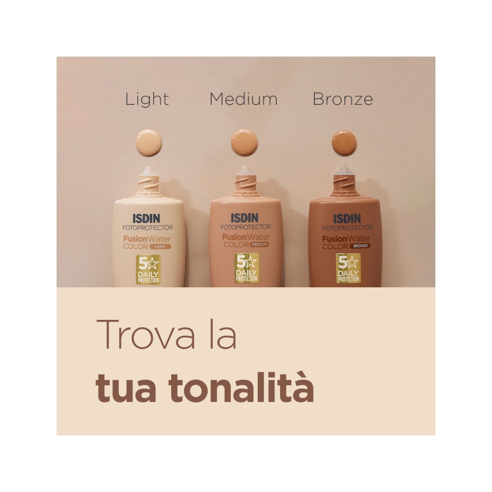 Isdin Fusion Water Color Light Fotoprotezione Colorata Ultraleggera 50ml SPF50-5
