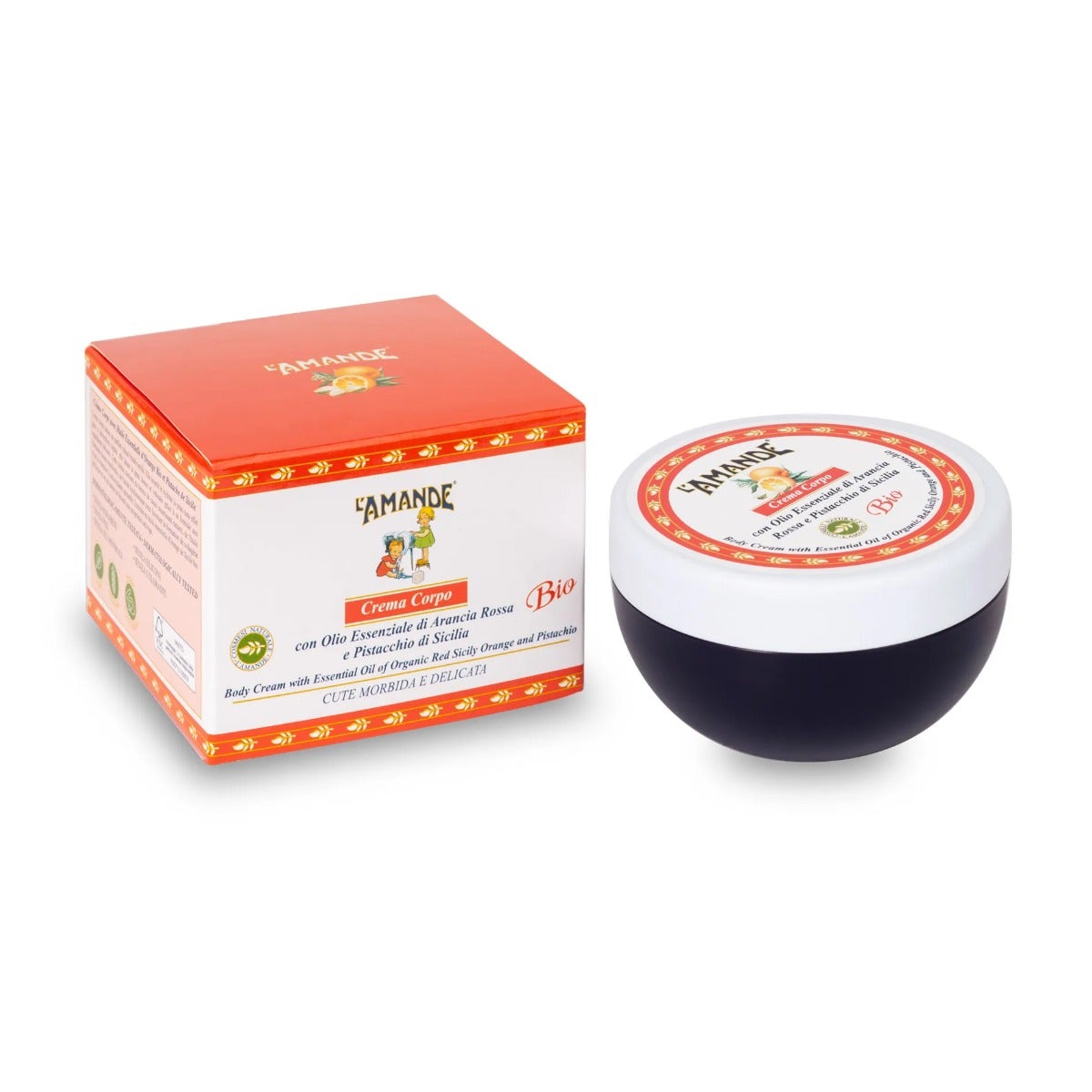 L'amande Crema Corpo Arancia Rossa E Pistacchio di Sicilia 200ml-2