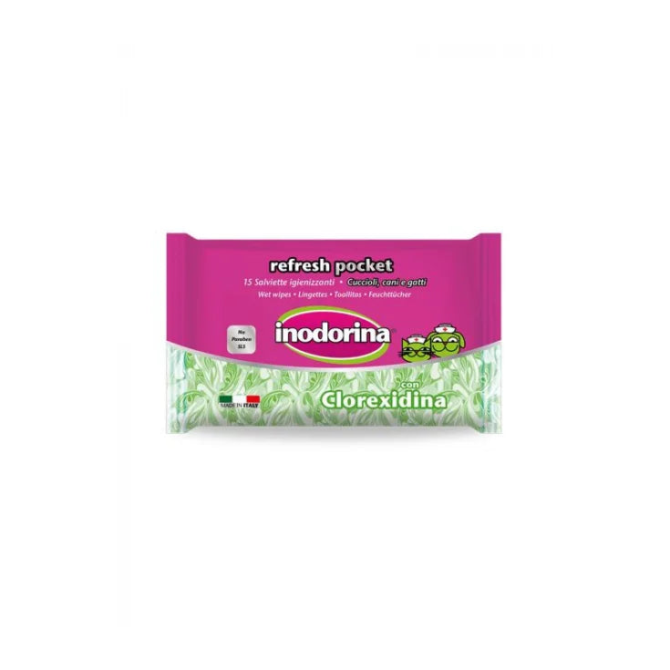 Inodorina Salviette Refresh Clorexidina 15 Pezzi