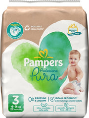 Pampers Taglia 3 Protezione Pura 22 Pannolini