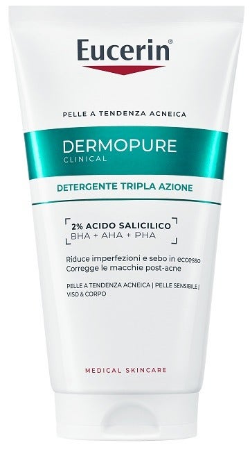 Eucerin Dermopure Clinical Gel Detergente Tripla Azione 150ml-1
