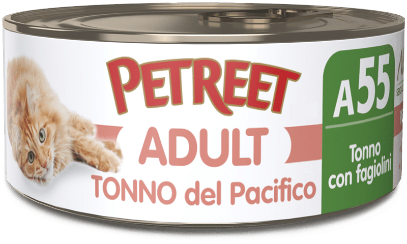 Petreet Adult Tonno Del Pacifico Con Fagiolini Per Gatti Lattina 70g-1