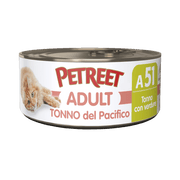 Petreet Adult Tonno Del Pacifico Con Verdure Per Gatti Lattina 70g-1