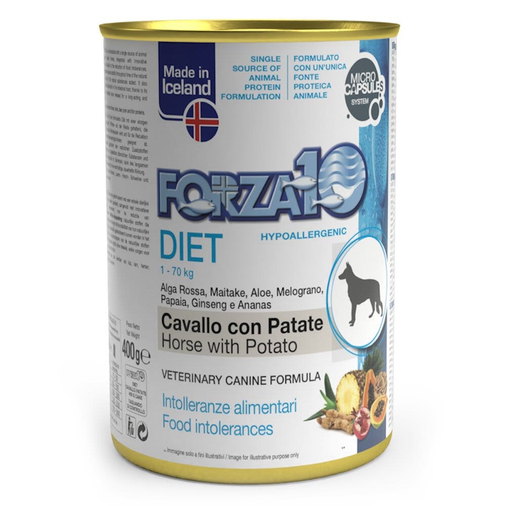 Forza10 Diet Cavallo E Patate Cibo Umido Cani Adulti Barattolo 400g-1
