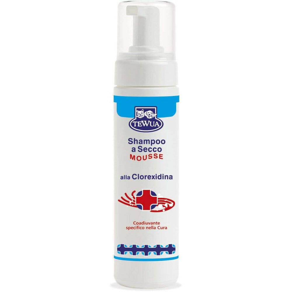 Tewua Mousse Clorexidina Coadiuvante Infezioni Per Tutti I Tipi Di Pelo 200ml-2