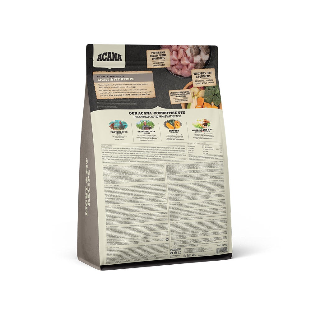 Acana Cane Light & Fit Crocchette Pollame e Passera del Pacifico Sacco 2Kg-5