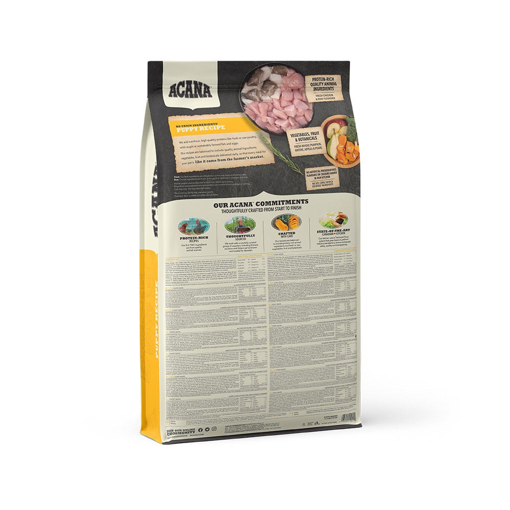 Acana Cane Puppy & Junior Heritage 25 Crocchette Pollame E Platessa Sacco 11,4kg-5