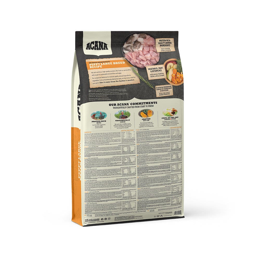 Acana Cane Puppy Large Breed Crocchette Pollame e Passera del Pacifico Sacco 11,4kg-9