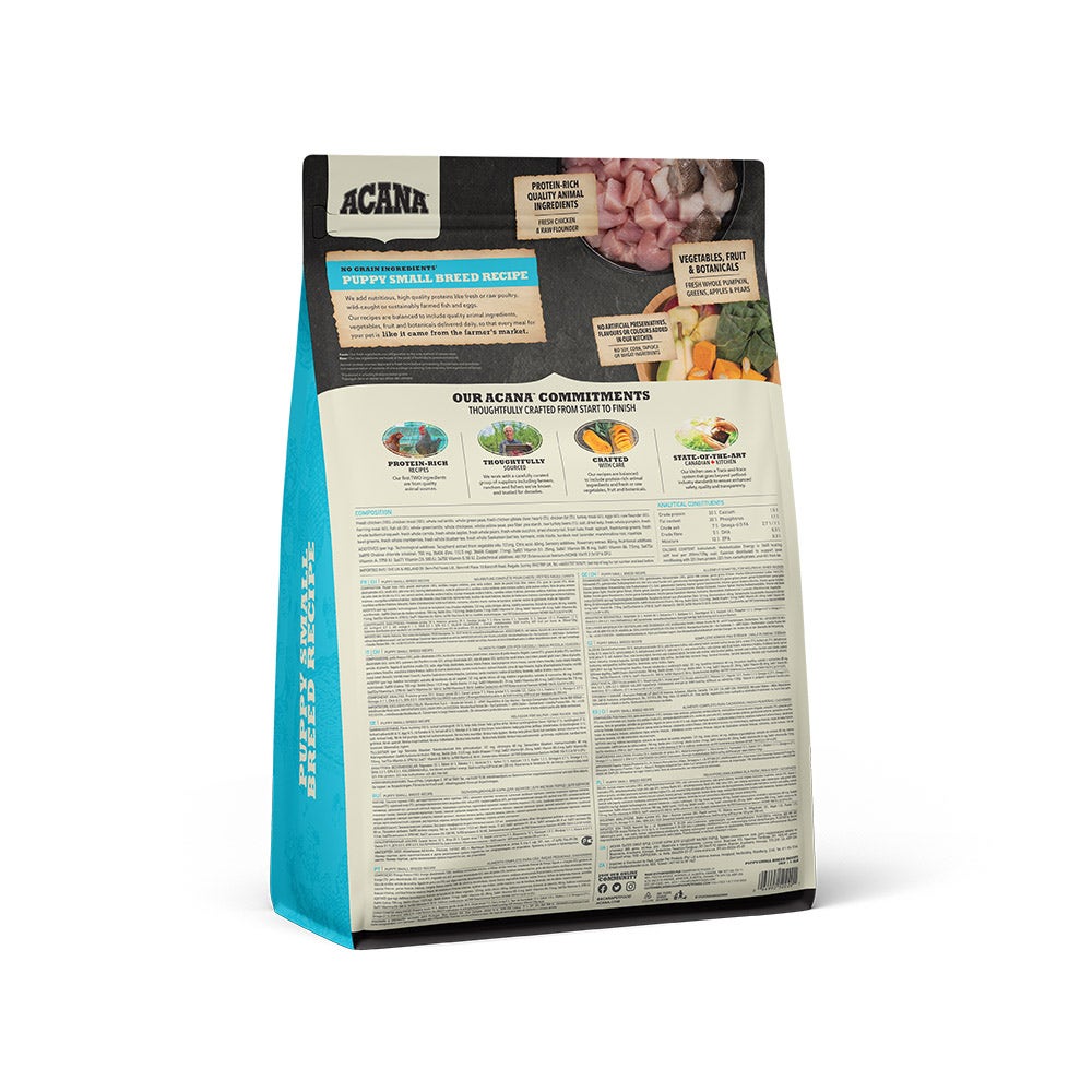 Acana Cane Puppy Small Breed Crocchette Pollame e Passera el Pacifico Sacco 2kg-4