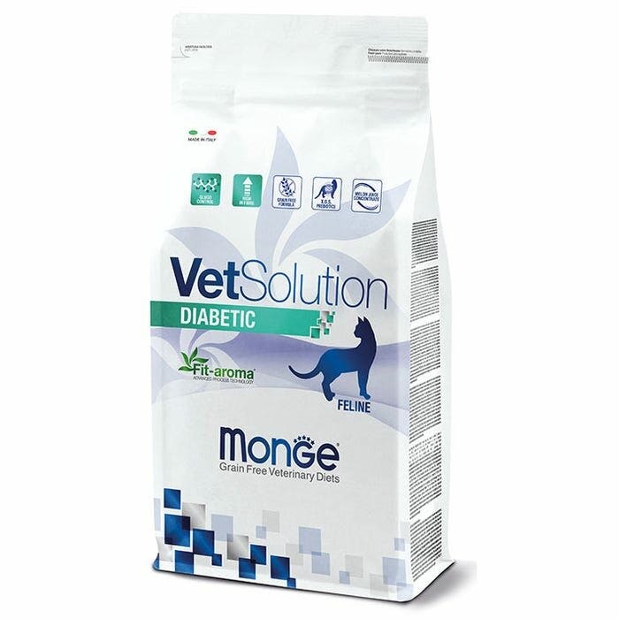 Monge VetSolution Diabetic Linea Veterinaria Cibo Secco Gatti 1,5Kg-3
