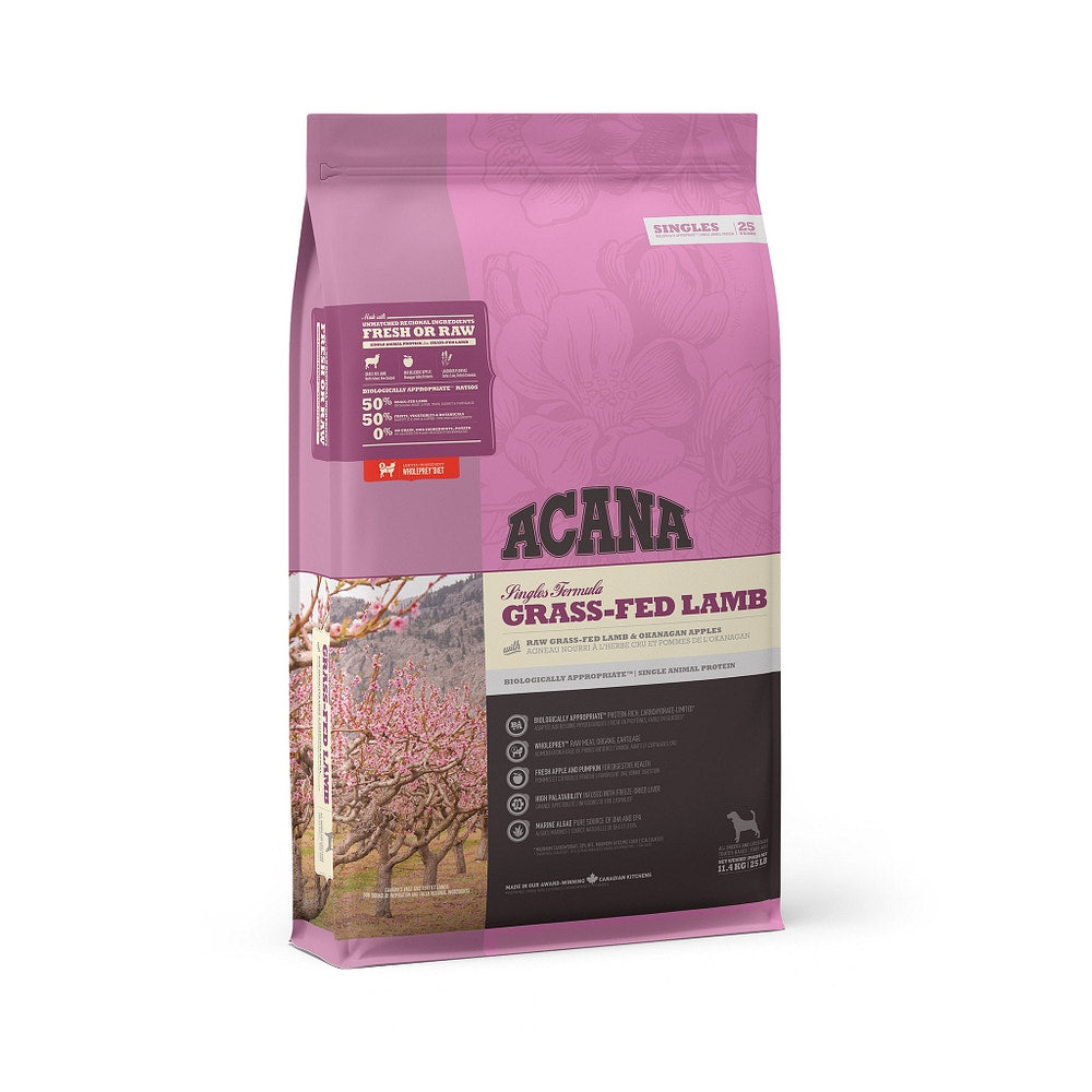Acana Cane Grass-Fed Singles 25 Crocchette Agnello E Mele Sacco 11,4Kg -4
