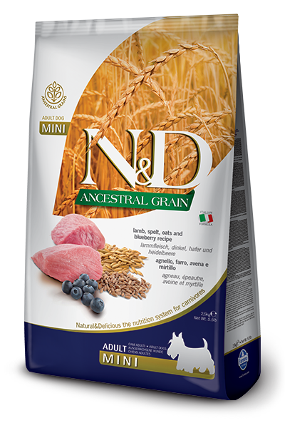 Farmina N&D Ancestral Grain Agnello E Mirtillo Cani Adulti Taglia Mini Sacco 7kg-1