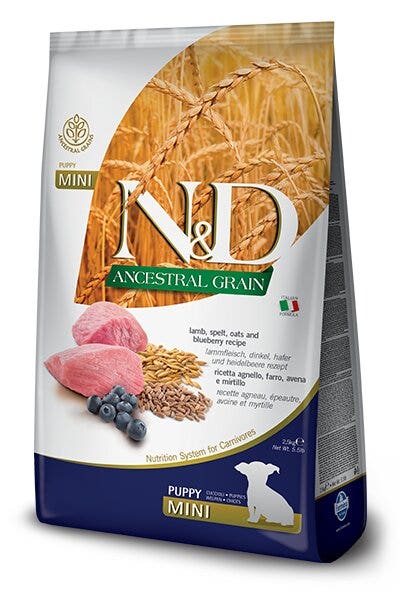 Farmina N&D Ancestral Grain Agnello E Mirtillo Cani Cuccioli Taglia Mini Sacco 7kg-2