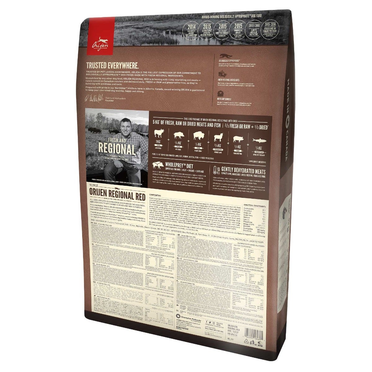 Orijen Regional Red Crocchette Con Manzo Angus E Cinghiale Per Cani Sacco 11,4kg-1